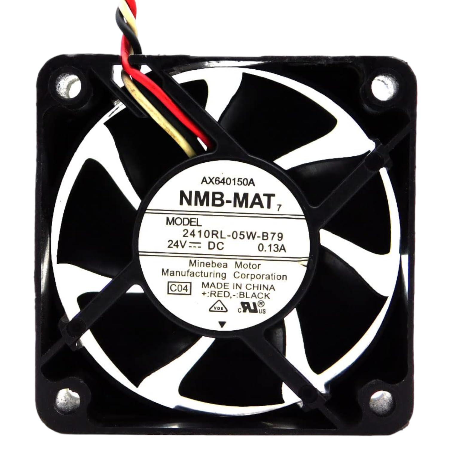 ESHMEET Lighting Hub NMB-MAT 2410RL-05W-B79 DC FAN 24V-0.13A CPU Cooling Fan, 60 * 60 * 25mm 3-Wire-image-13