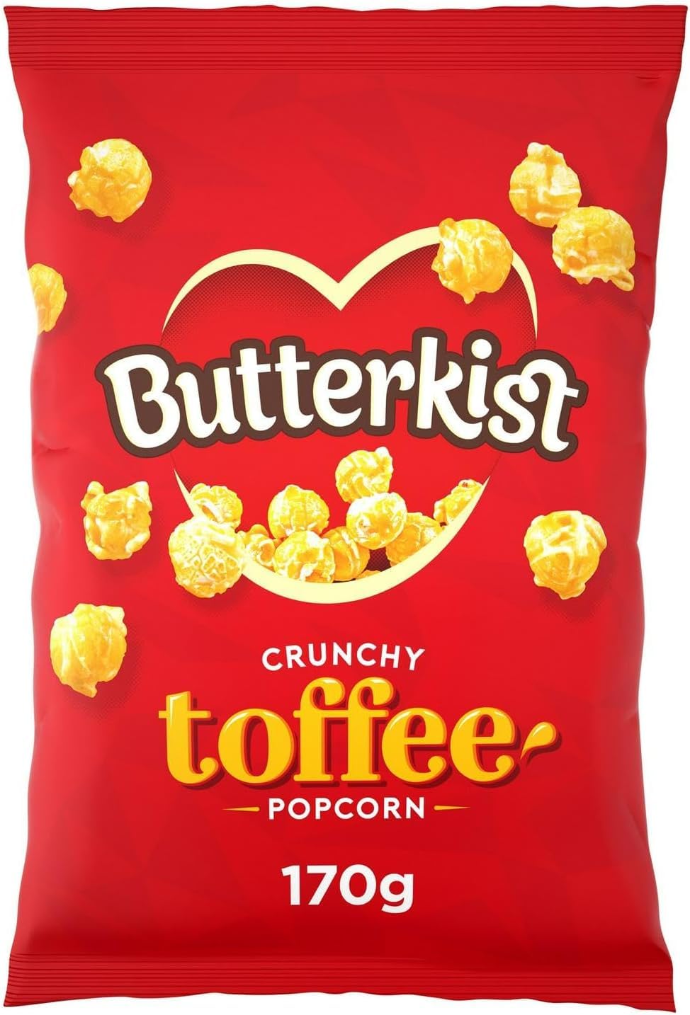 Butterkist - CRUNCHY TOFFEE popcorn 170g - 105 Calories Per Serving - Gluten Free, No Artificial Colours or Flavours, Suitable for Vegetarians