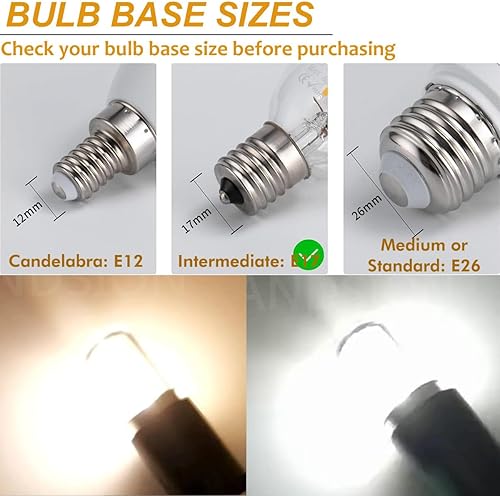 Miniatura 6 de Bombilla LED para horno de microondas, 3 W, 125 V, E17, T22 (equivalente a 40 W), bombilla de filamento tubular LED con base E17 para horno, estufa,