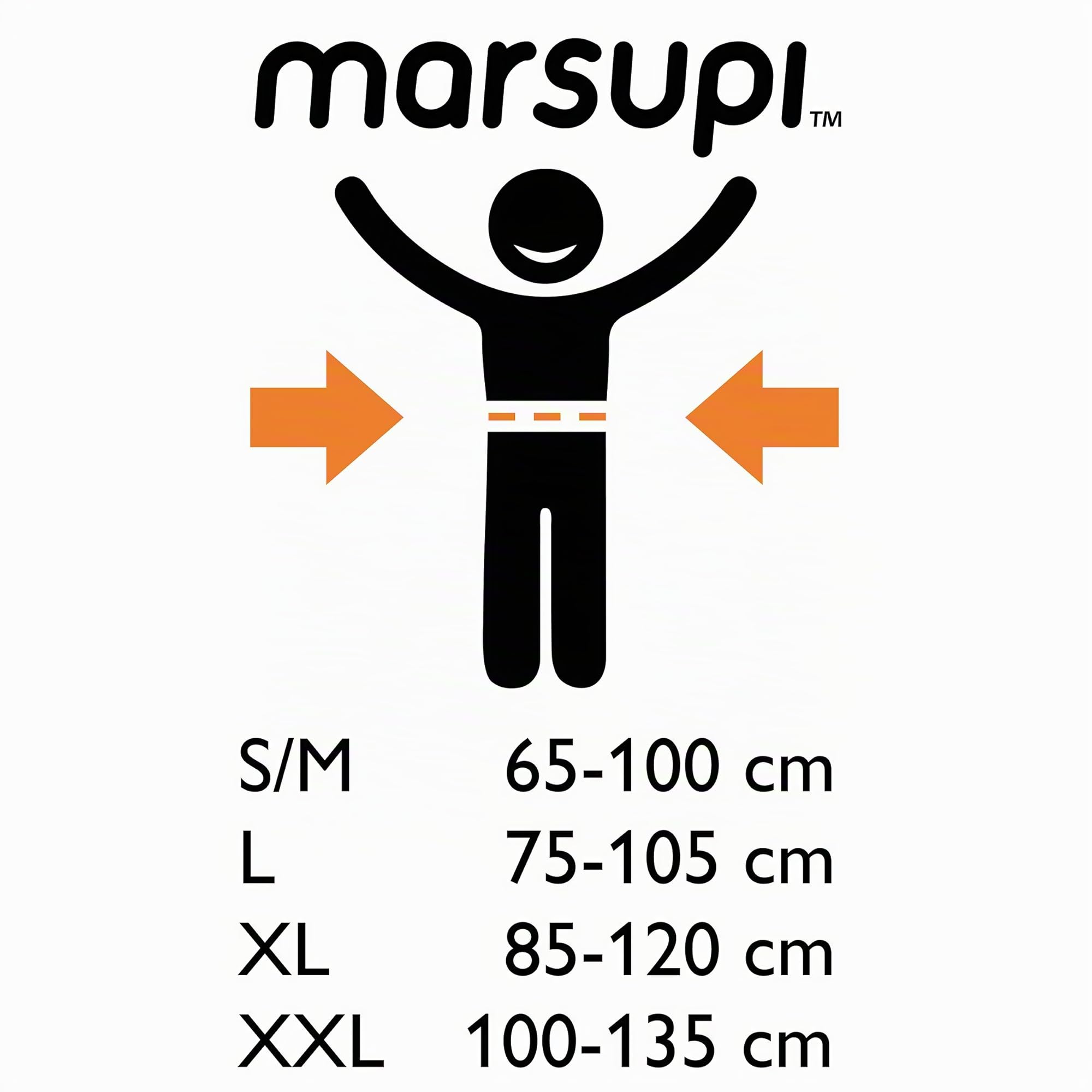 marsupi Babytrage für Neugeborene ab Geburt bis 15kg - kompakte Babytrage mit stabilem Klettsystem - aus luftigem Baumwoll-Leinen-Gewebe, Lilac (S/M)