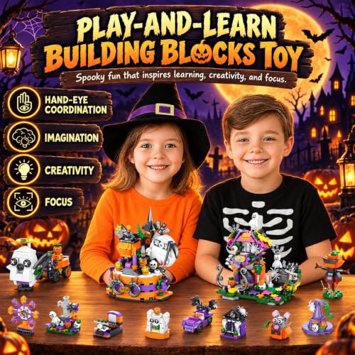 Halloween Advent Calendar for Adult Kids with 6 in 1 Building Blocks - image 3