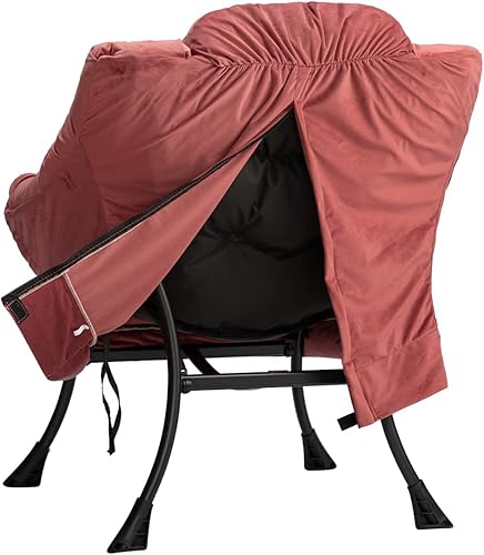 Miniatura 45 de HollyHOME - Silla perezosa grande de tela para sala de estar, silla de lectura, acogedora silla de descanso con reposabrazos, sofá de ocio, color