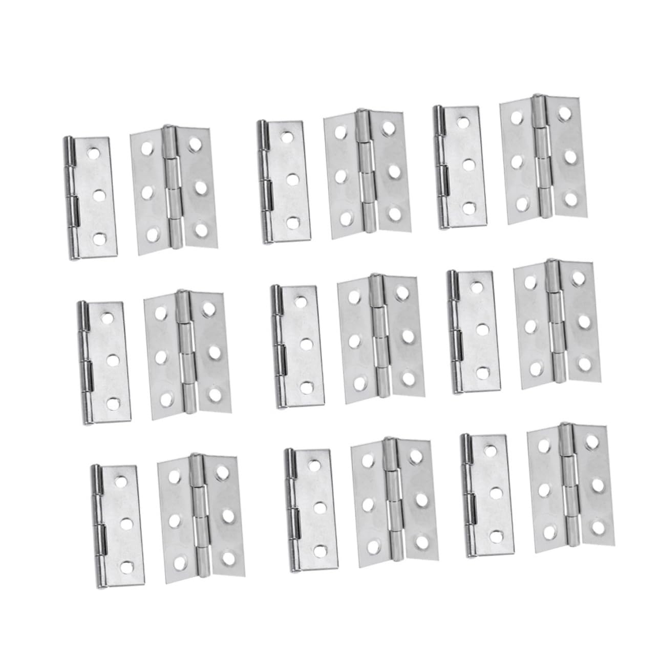 Angoily 20pcs Stainless Steel Hinges for Cabinet Doors Heavy Duty Smooth Action Mute for Home Kitchen