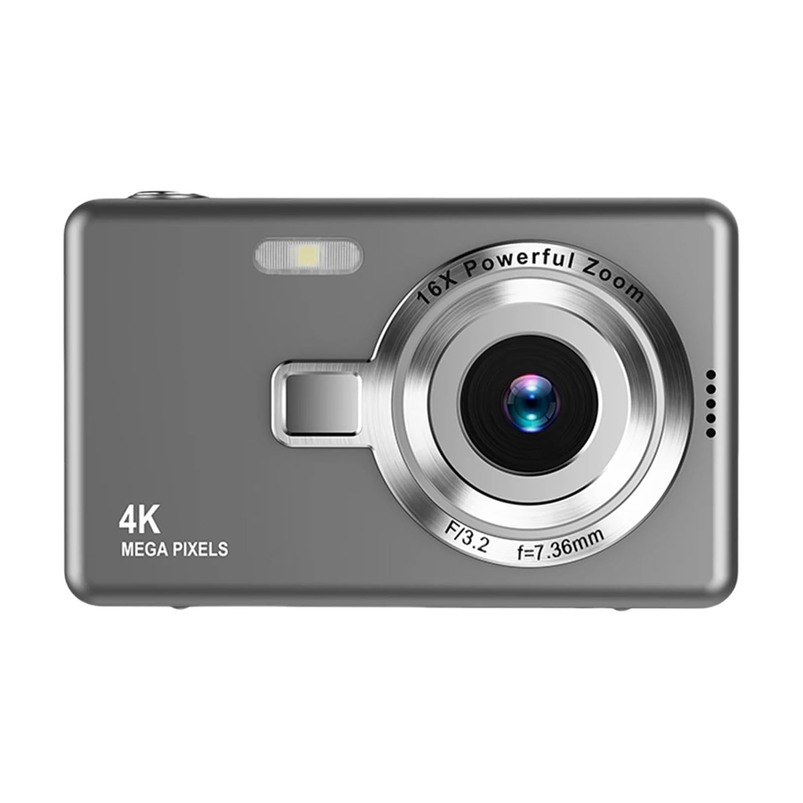 Aparat Cyfrowy 4K HD 1080P 96 MP Z Autofokusem I Kamerą Do Vlogowania Kamera Wideo 16-krotnym Zoomem 2,4-calowy Ekran IPS Precyzyjne Ustawianie OstrośCi(Gray)