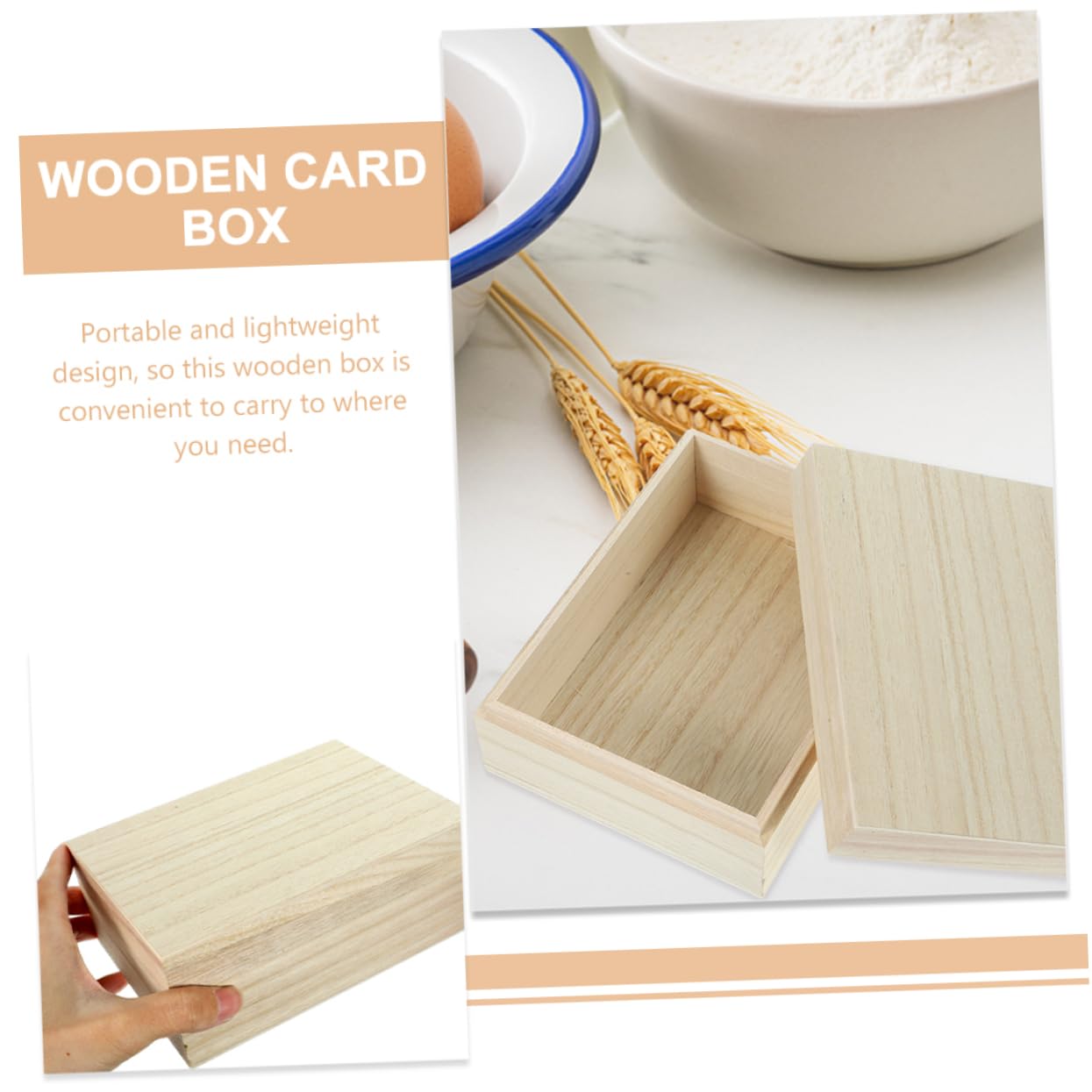 Ciieeo Recipe Card Holder Box Storage Container for Organizing Recipes Compact Design for Kitchen Use Elegant present Box for Family and Friends