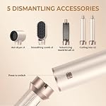 5 en 1 Set de brosse à cheveux pour sèche-cheveux, pince à cheveux avec Air Style Wrap Styler, Négatif Ionic Magic Style Set, Détachable Air Curler pour Volumizer, Straightener, L'essuyage