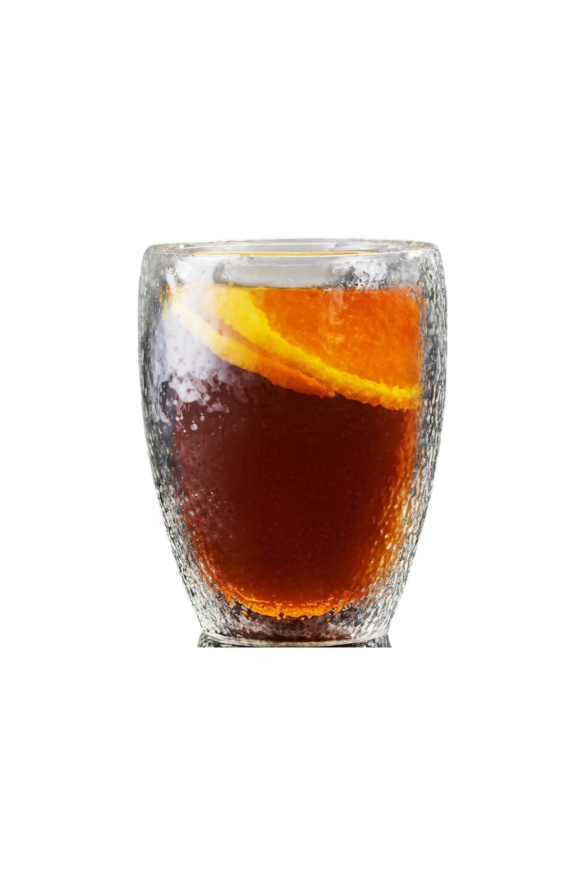Çift Cidarlı Buzlu Tasarım Kahve, Latte, Su Bardağı, 300 ML, Cam Meşrubat Bardak, 1 Adet - 12221
