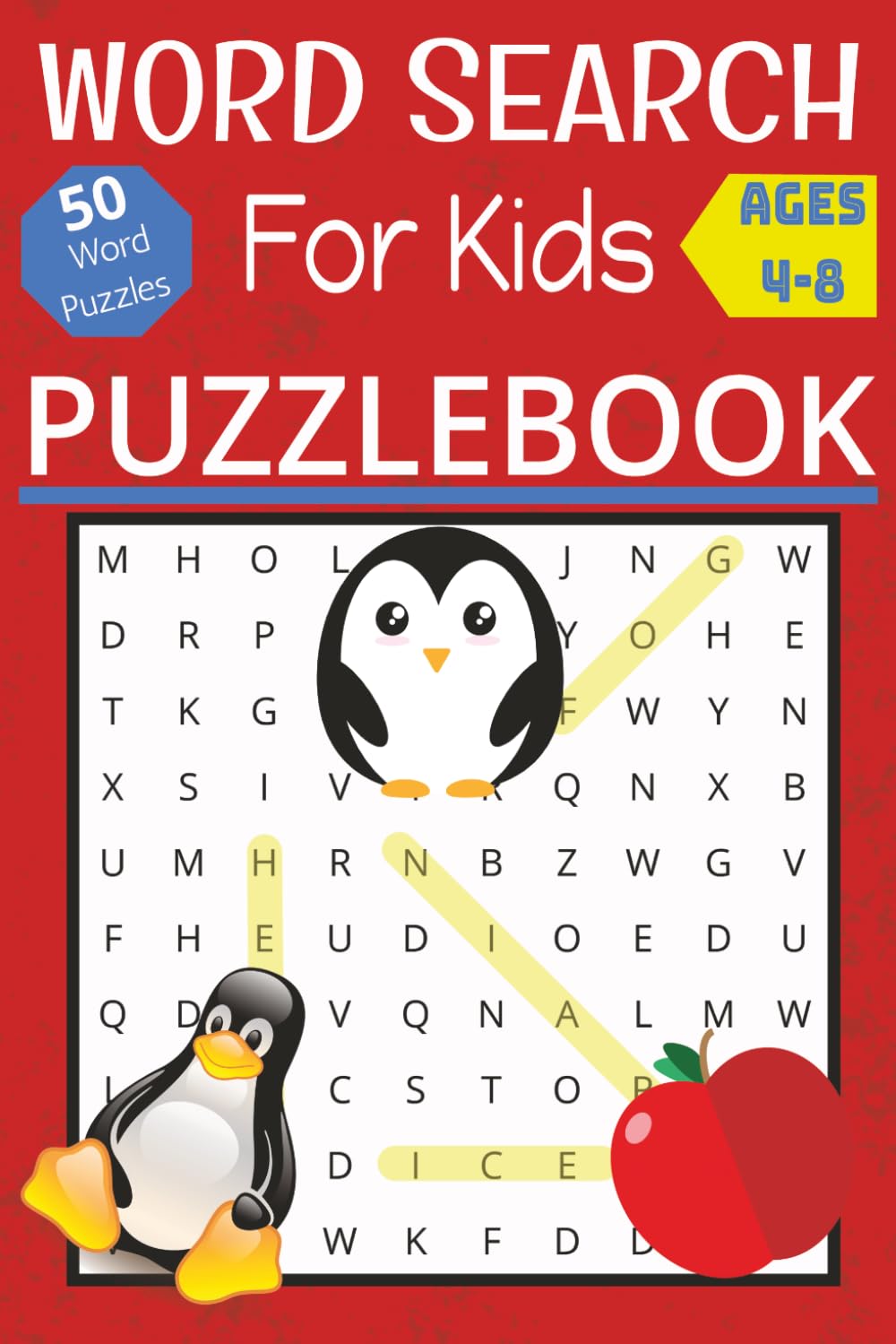 Word Search for Children Ages 4-8: Word Searches with Easy to Read Print For Children aged 4-8 6x9 inches, 100 pages / 50 Puzzles ... Gift for Children, Grandchildren or Friends Children