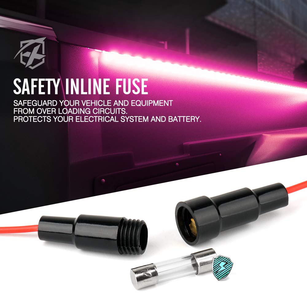 Xprite 2-Piece 60 LED Truck Bed Light Strip Kit - Cargo Lighting For Pickup Trucks, Vans, SUVs - 12V, Easy Install