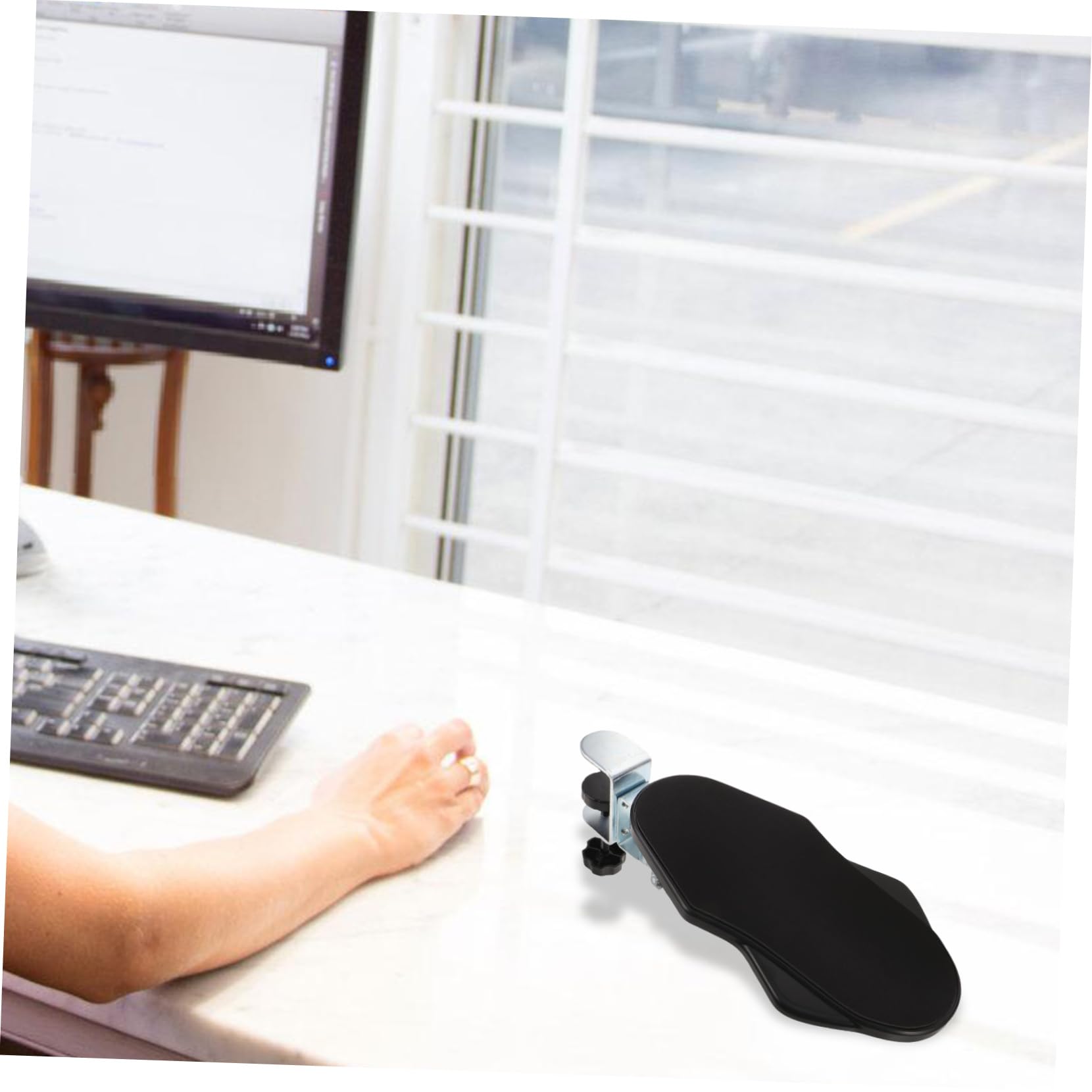 Reposabrazos Giratorio Para Escritorio De Ordenador Reposamuñecas Ergonómico Para Brazo Abatible Diseño Para Oficina y Gaming Para Aliviar Estrés y Mejorar