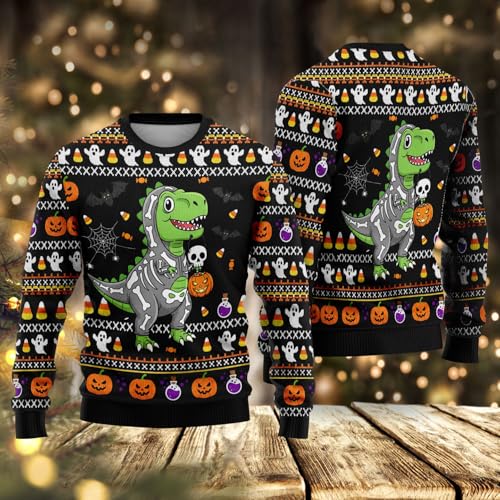 Halloween Sweaters for Women - Spooky Season Crewneck Sweatshirts Women, Unisex, Mens Sweater Set 102