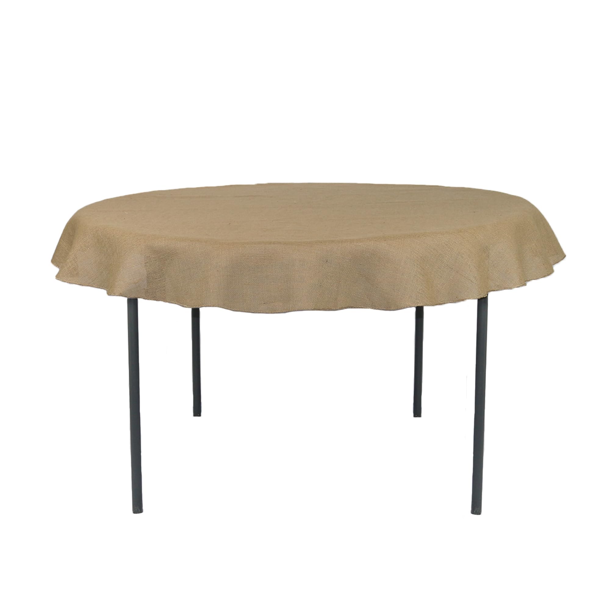 Your Chair Covers - 60 Inch Round Rustic Jute Natural Burlap Tablecloth for Wedding Party Kitchen Home