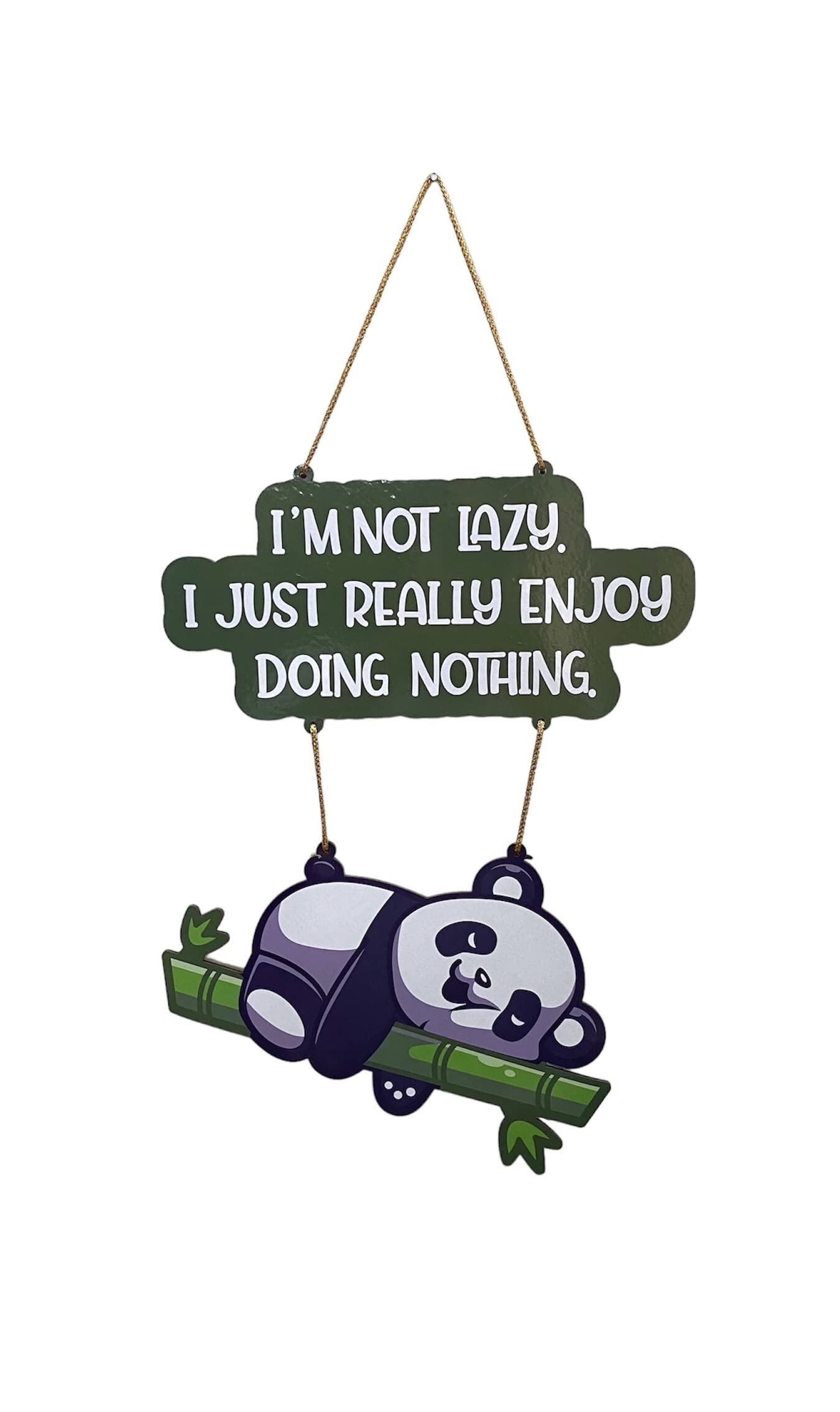 Walleaf™ I Am Not Lazy I Just Really Enjoy Doing Nothing Wooden wall hanging for home decorative items | Living Room | Bedroom | Home Decor | Gifts | Wall Art For Hall, Garage, Cafe & more.
