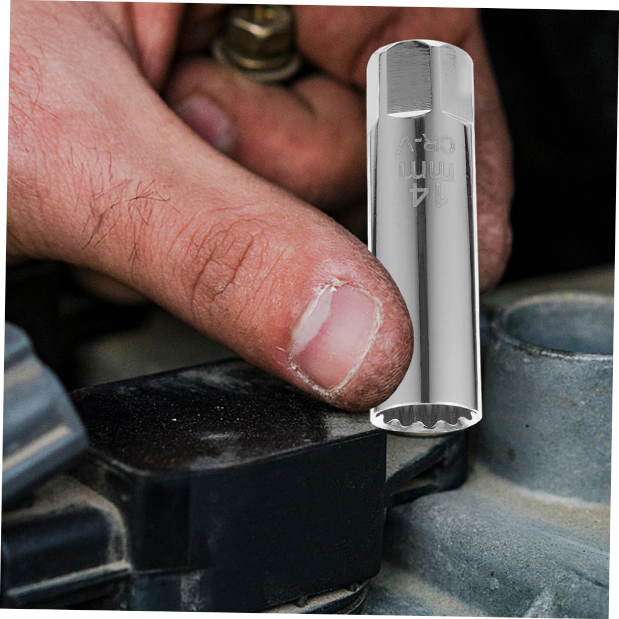 Mikinona 2pcs Spark Plug Socket Magnetic Removal Tool Swivel Design for Maintenance Accessories