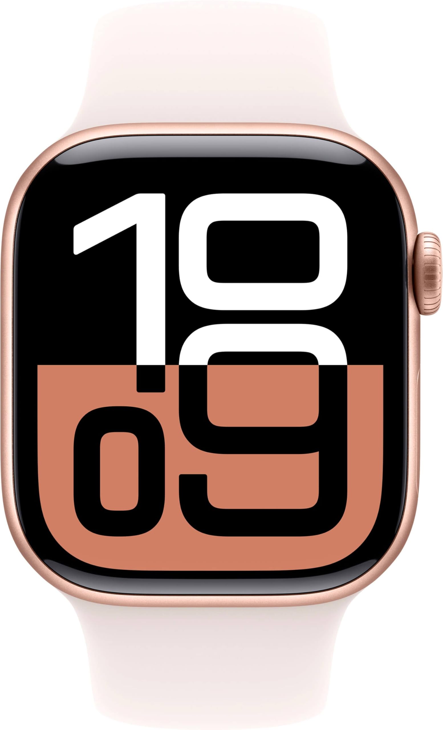 Apple Watch Series 10 [GPS + Cellular, 46mm] - Rose Gold Aluminum Case with Light Blush Sport Band, S/M (Renewed)