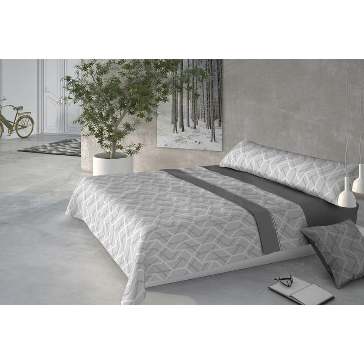 Pierre Cardin Juego de Sábanas CORALINA AINA Gris Cama de 150