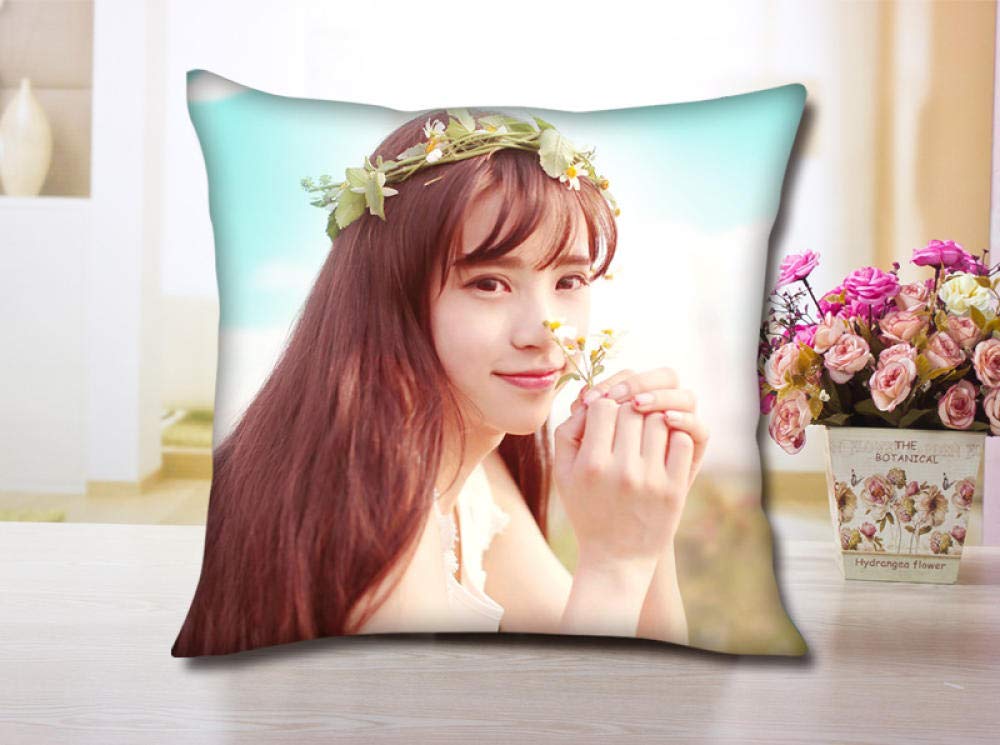 Cuscino Personalizzato Con Foto E Nome 50x50 Cm - Federa In Peluche, Regalo Romantico Per Coppie