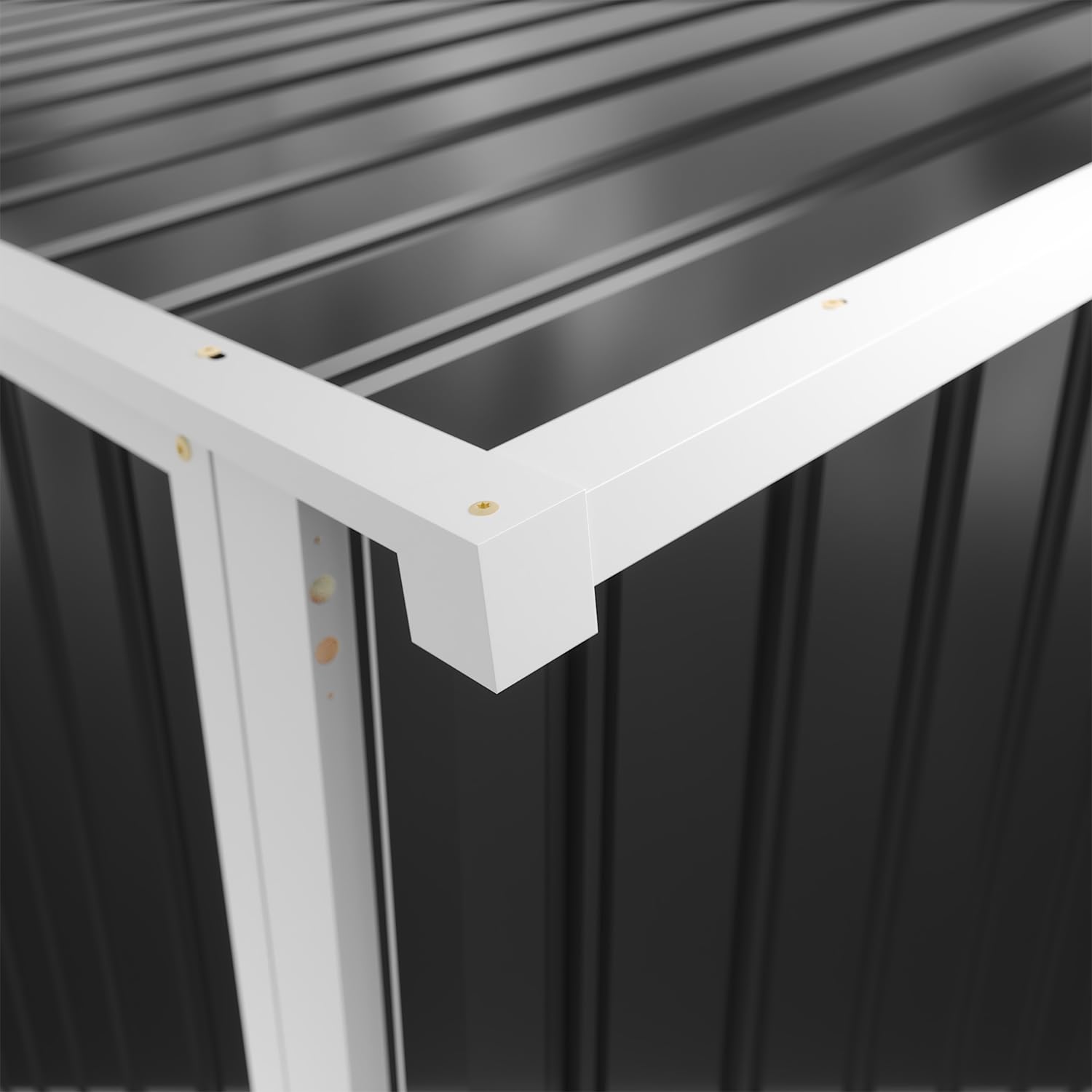 Casetta Da Giardino In Acciaio Zincato 1,51x1,03xh1,96 m, 1,55mq, Ripostiglio Attrezzi, Porta Battente (Nero)