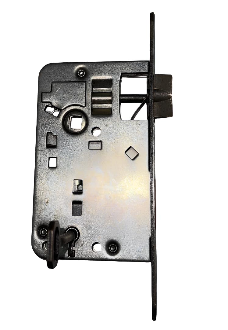 Serratura Bonaiti Giraffa da Infilare per Porta in Legno Entrata 50mm – Bordo Tondo Bronzato, Resistente e Facile da Installare