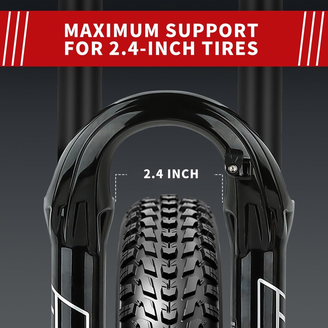 Fourche Avant de VTT à Double té, Suspension pneumatique, Pivot Droit sans Filetage 1-1/8", Freins à Disque, débattement 150 mm, réglage du Rebond, Blocage QR 9 mm (Or, 29 Pouces)