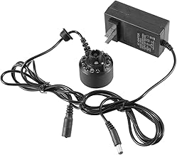 12LED Colorful Mist Maker, Fountain Mist Maker with Power Adapter, Fountain Pond Fog Machine Atomizer Air Humidifier, Fountain Mist Maker for Fish/Outdoor Fountains/Water Feature