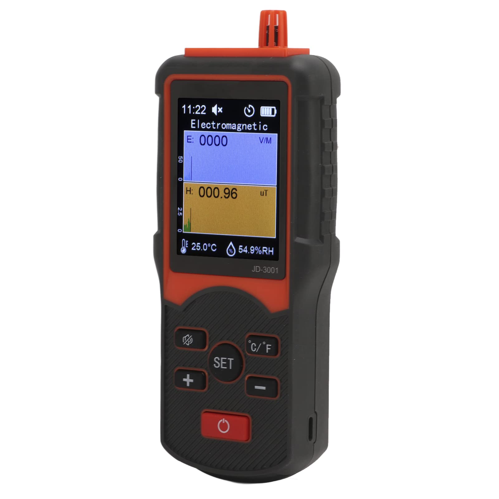ciciglow Geigerzähler Alpha beta Gamma, 1V/M ~ 1999V/M;0.01μT ~ 999.99μ Portable Geiger Counter Dosimeter for Nuclear Radiation, 2600-mAh-Batterie for Electric & Magnetic Field Detection