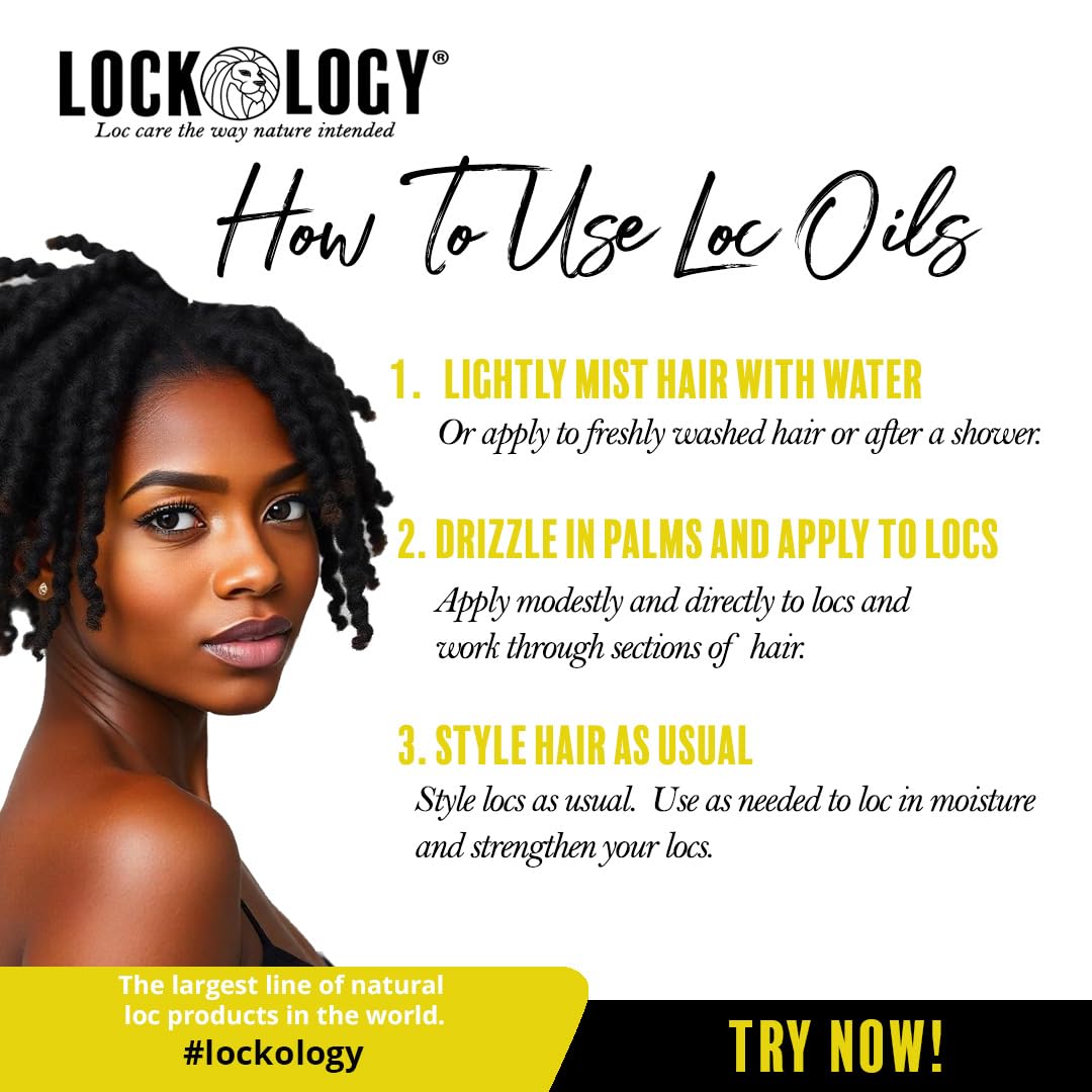 Lockology Lemongrass Scalp and Loc Oil for Dreadlocks, Moisturizing Hair Oil for Locs, Twists and Braids, Lightweight Oil for Itchy Scalp - Image 4