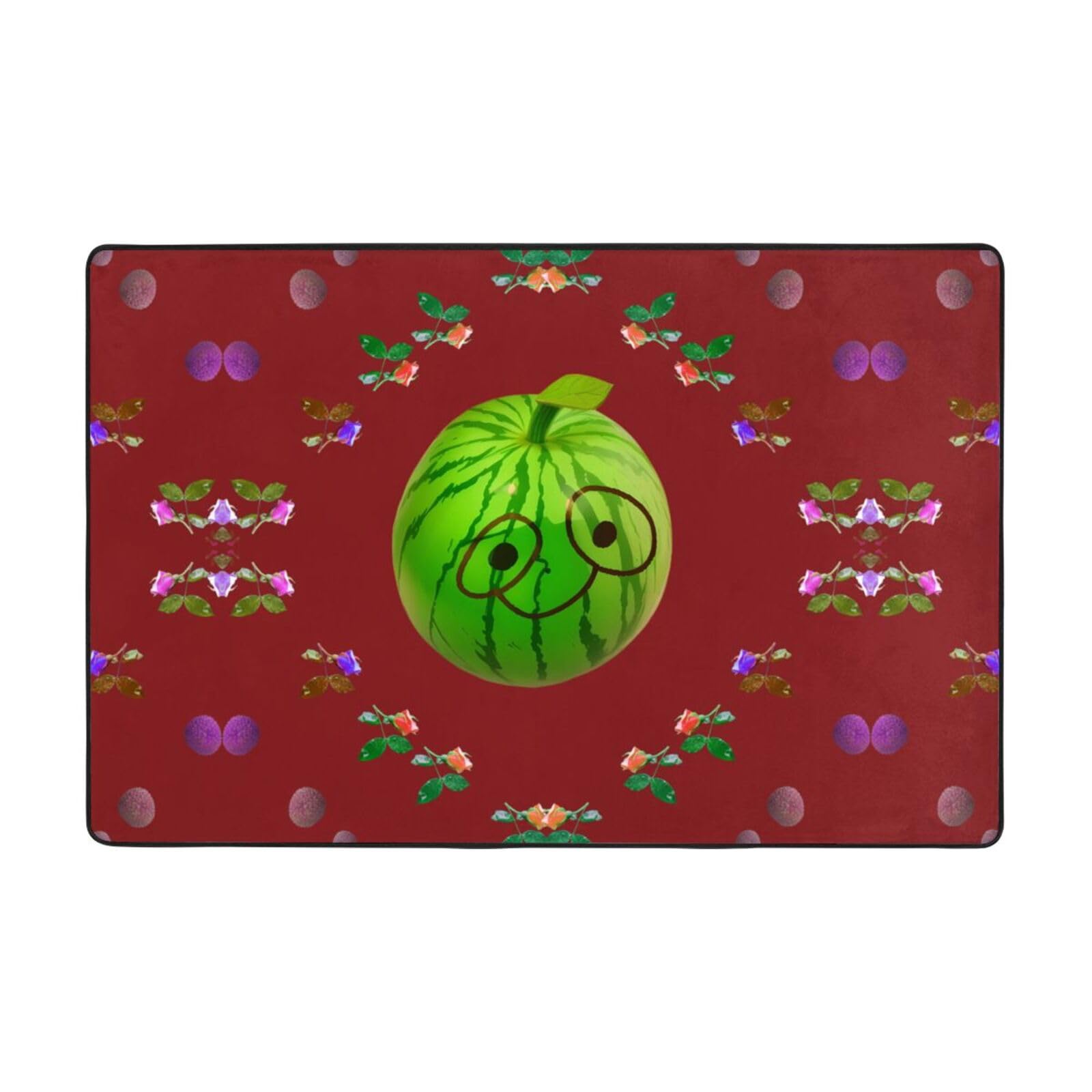 Tapis absorbant pastèque HYTTER en velours fin et flanelle douce