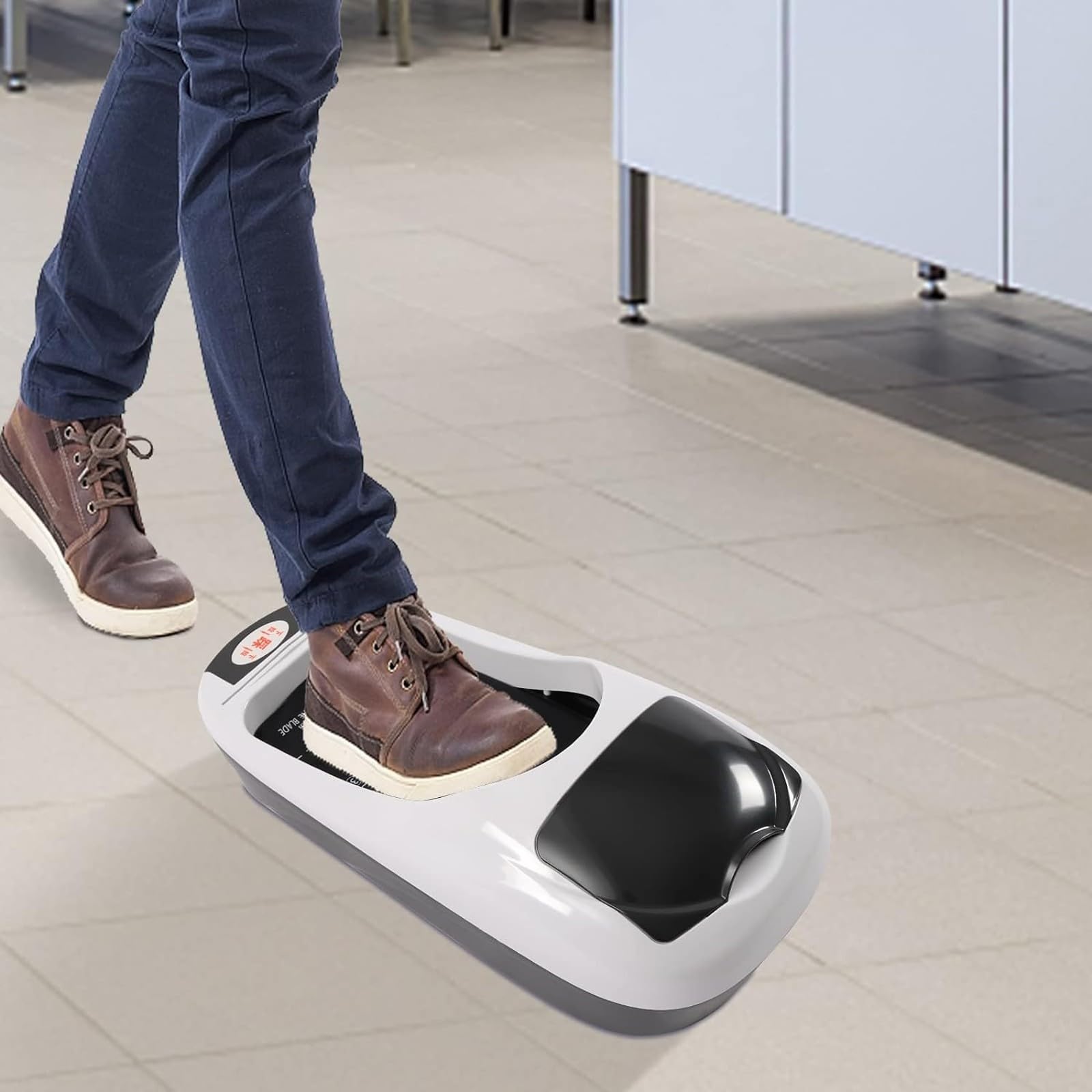 MáQuina Envolver Zapatos, MáQuina Cubrir Zapatos con 3 Rollos PelíCula Zapatos, MáQuina AutomáTica PelíCula Zapatos, MáQuina Dispensadora PortáTil Cubrezapatos Desechables(B)