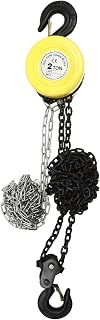 Manual Lever Chain Hoist, 2 Ton 4409Lbs 10 Ft Load Chain Manual Chain Hoist, 2 Heavy-Duty Hooks Hand Chain Hoist for Most Industrial Fields, Yellow