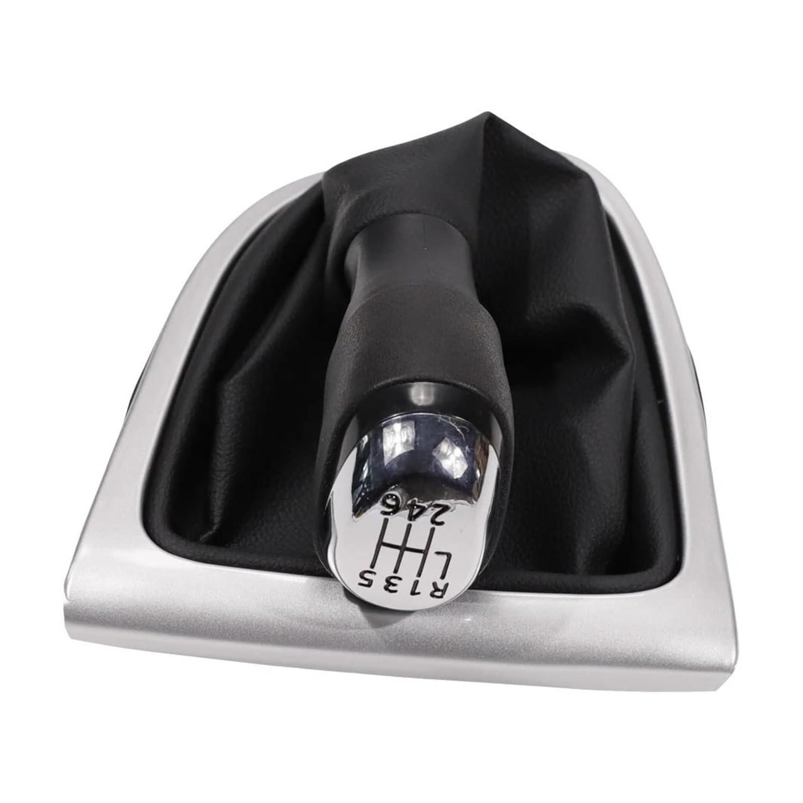 Mocalux Chrome Silver Gear Stick Shift Lever Knob For Renault For Clio Mk4 Iv 2012-2019 Gear Shift Knob Manual Stick Lever Handball Modification Parts(,For 6 Speed)
