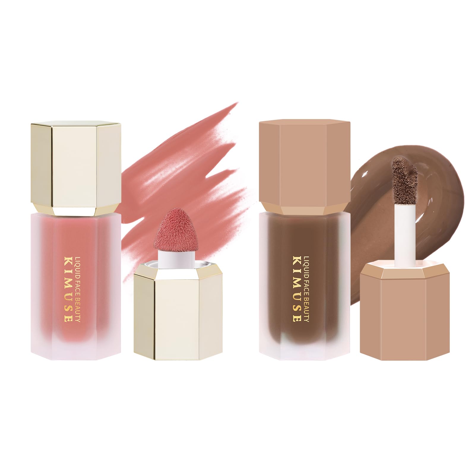 KIMUSE Liquid Blush & Weightless, Long-Wearing, Smudge Proof, Natural-Looking, Dewy Finish Liquid Contour Stick
