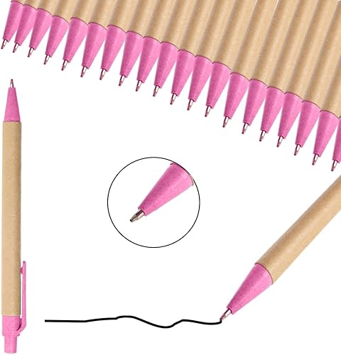 Miniatura 24 de Simply Genius Bolígrafos retráctiles, paquete de 100 unidades, colores surtidos de barril, tinta negra, punta mediana de 0.039 in, bolígrafos a