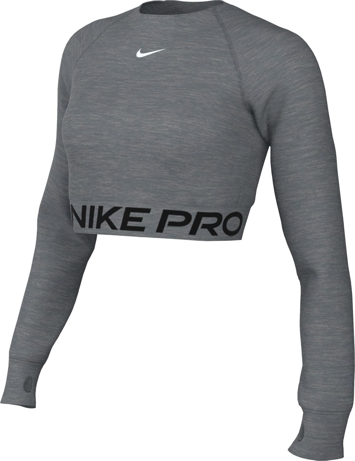 Nike Womens Pro Dri-fit Cropped Long Sleeve Top