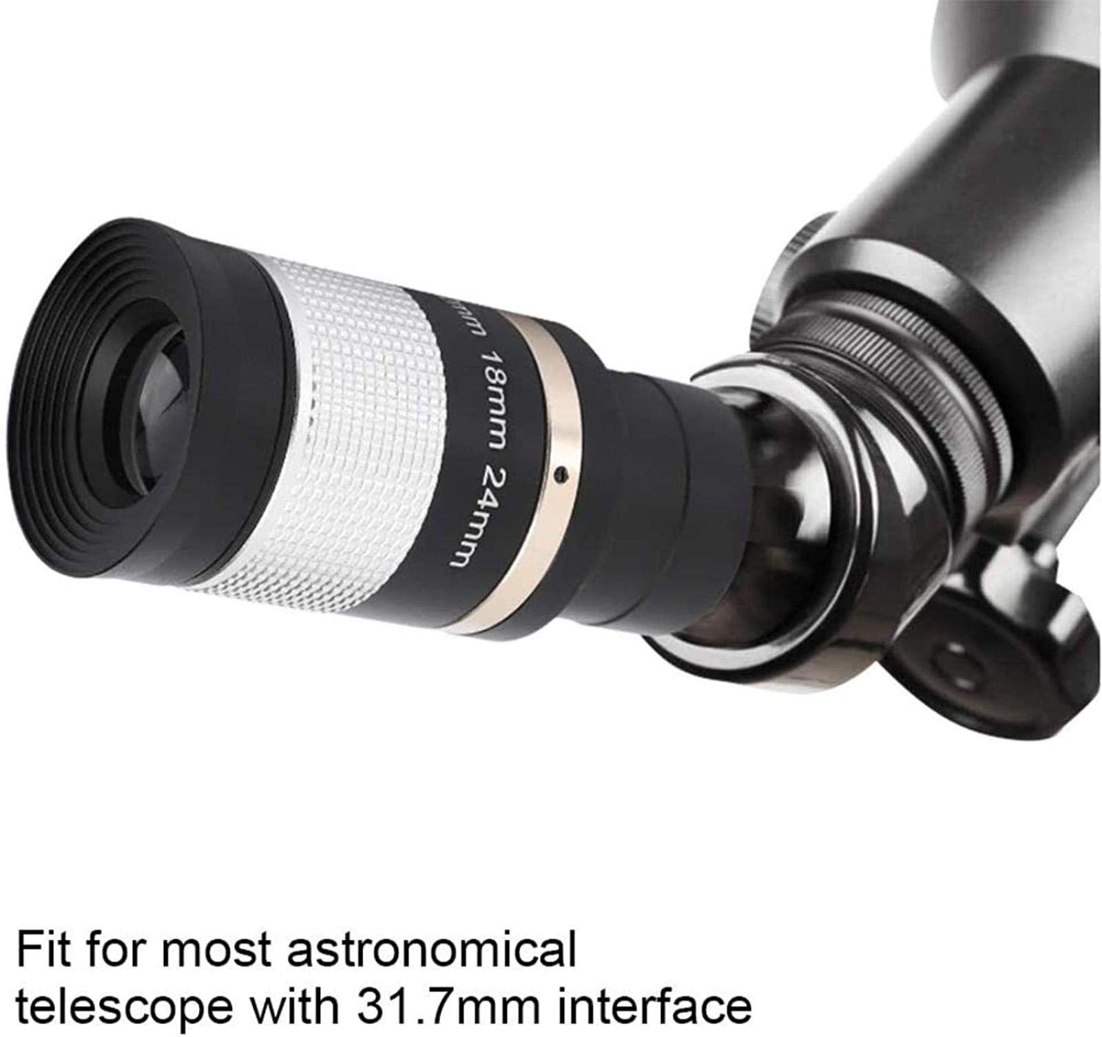 Telescopio portátil Alta Potencia, binoculares 1,25 Pulgadas con Zoom 8-24 mm y Lente óptica Multicapa para telescopio astronómico estándar 31,7 mm para Interiores y Exteriores.