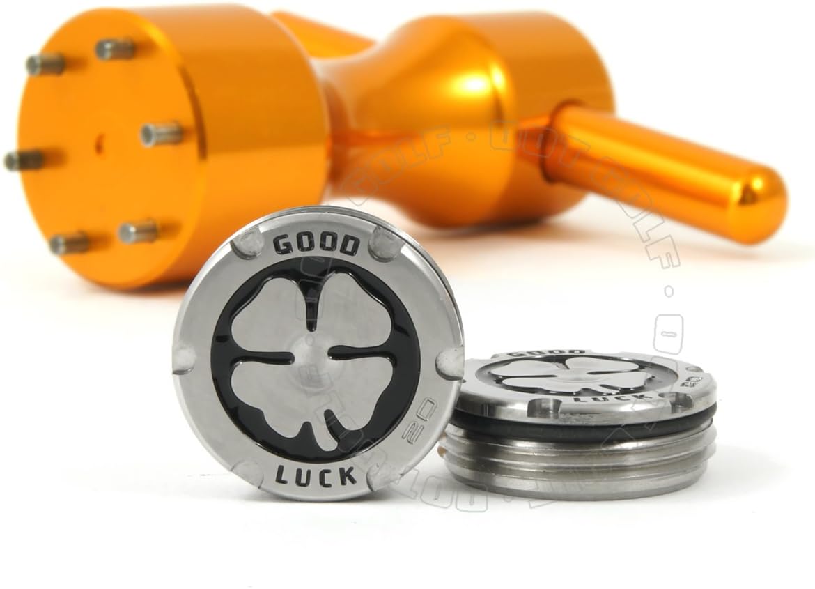 19th Hole Custom Shop 2 of 20g Deluxe Tour Style Weights for Scotty Cameron Putters + Wrench, Lucky Clover, Black