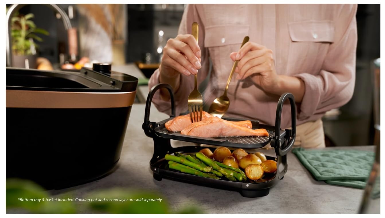 Philips Dampfgarer NX0960/90, Air Steam Cooker der Serie 7000, NutriFlavor Technologie, 1600,00 W