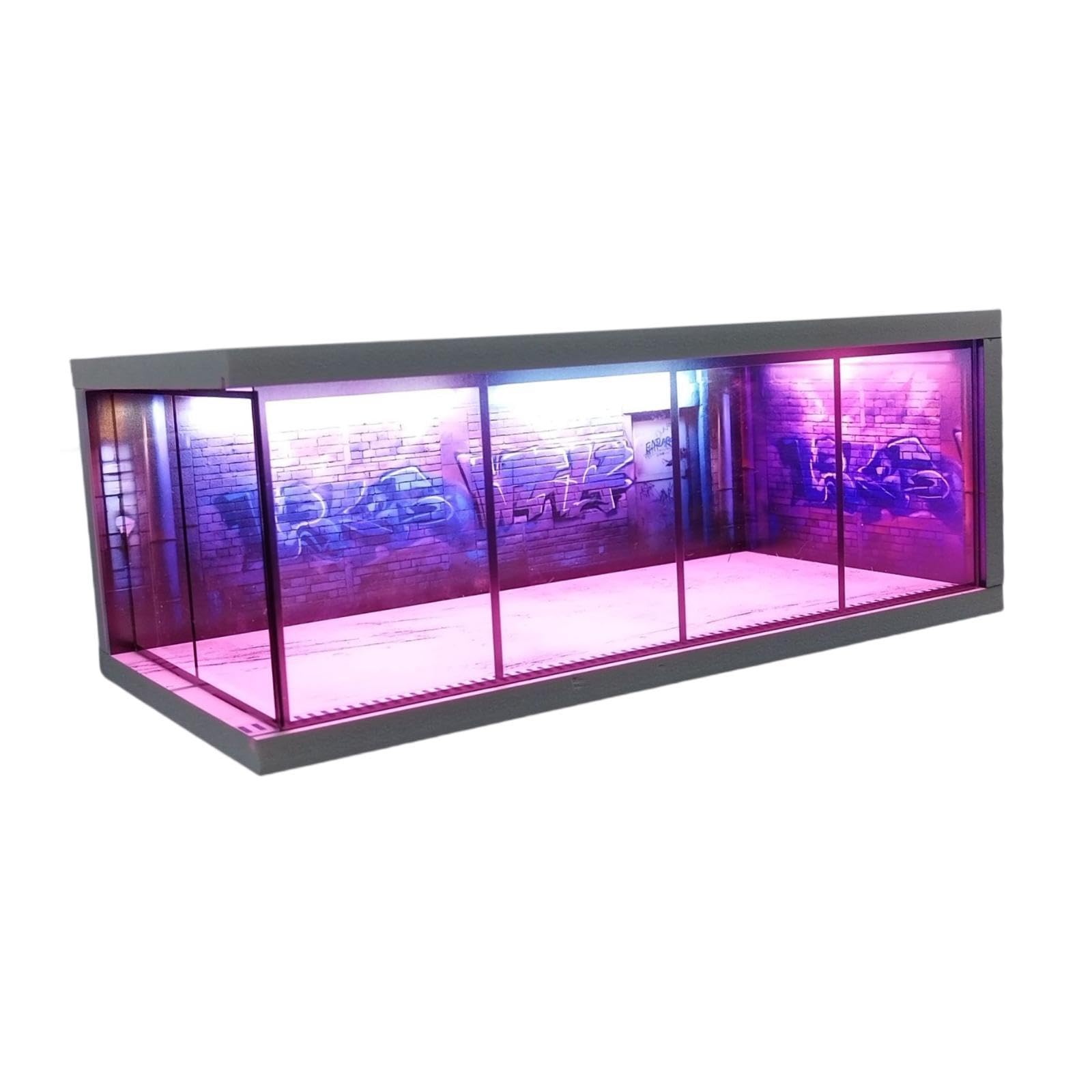 Vitrine für 1/64 Modellautos Aus Druckguss mit Parkplatzszene, Vitrine für, B