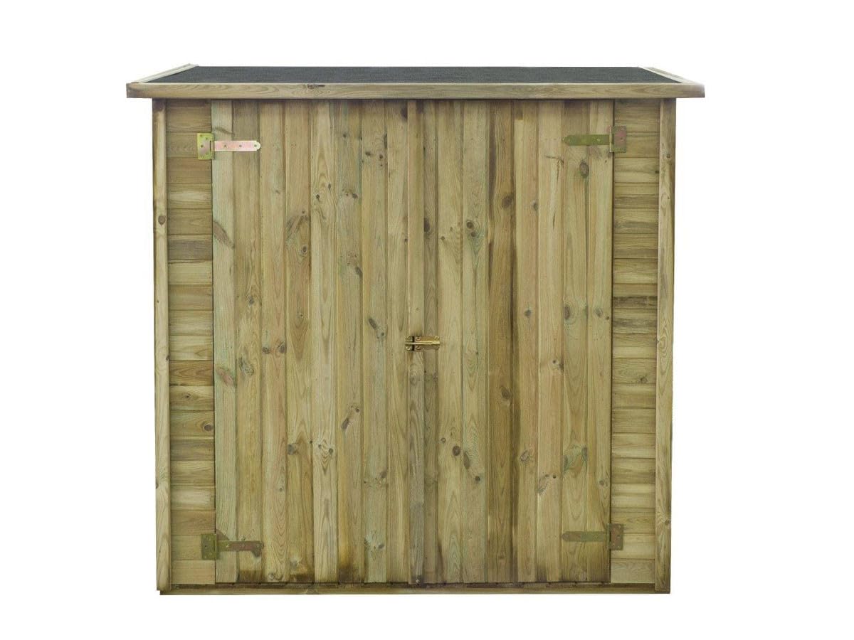 Habitat et Jardin Caseta de jardín adosada LIPKI - 1.79 x 0.90 x 1.76/1.86 m - 1.62 m² - 12 mm - con Suelo
