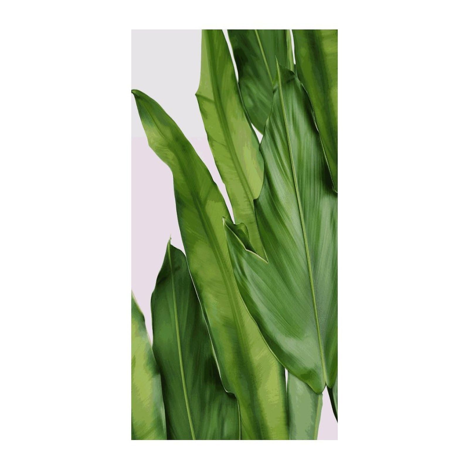 Fekiloot Style Fresh Banana Leaves Door Curtain Room Divider Curtains