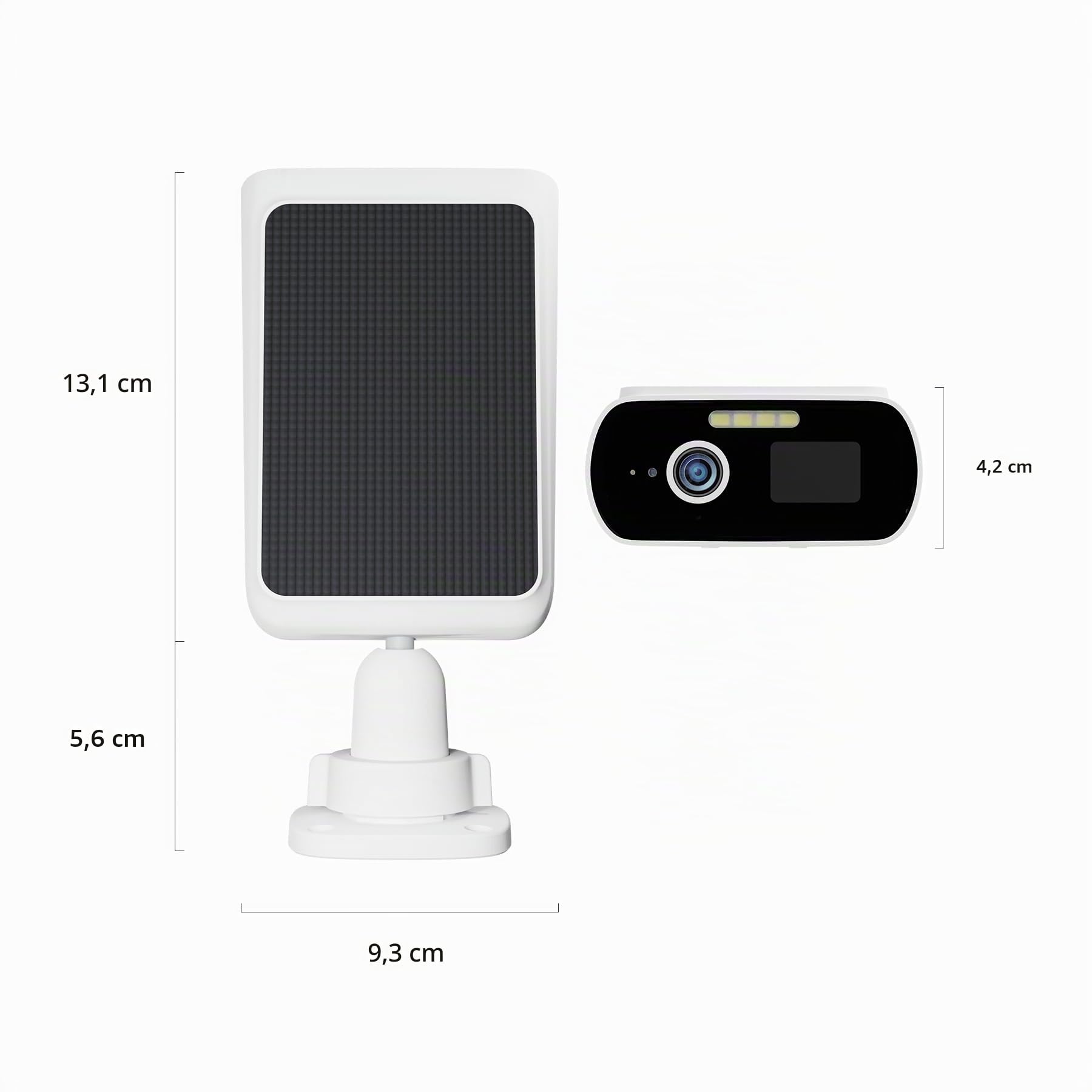 Hombli Solar Cam, Überwachungskamera für außen, 2K QHD, Farb-Nachtsicht | kabellose Sicherheitskamera weiß, App-Steuerung, Sirene, Licht, wetterfest, Weiß, niederländische Marke für dein Smart Home