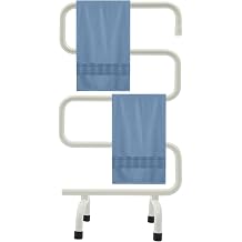 Heated Towel Warmer, Freestanding & Wall-Mounted Towel Rack with Built-in Switch, Overheat Protection & Constant Temperature Control for Bathroom and Spa