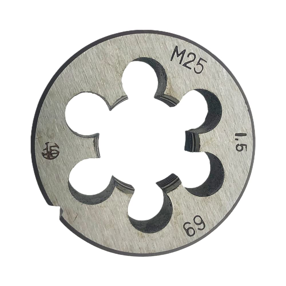 Zestaw gwintowników i narzynek M25 x 1,5, prawoskrętny, gwintownik i narzynka okrągła M25 x 1,5 mm, narzędzie do gwintowania M25 x 1,5, frez do gwintów