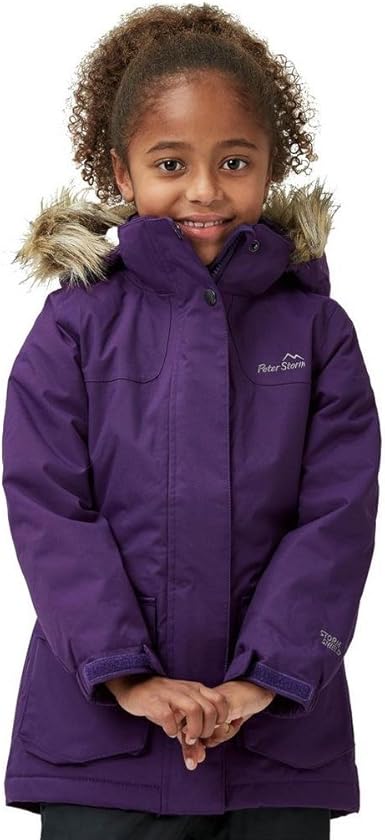 purple parka coat