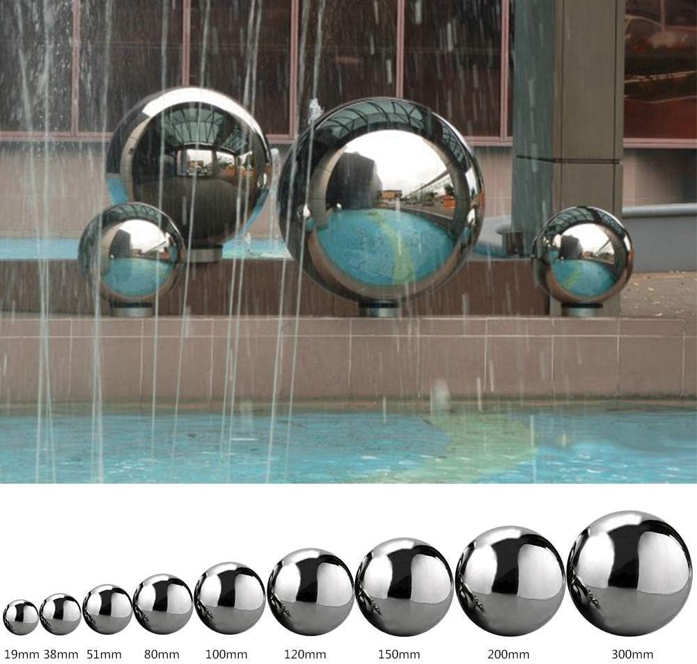 Boule d'observation en acier inoxydable poli miroir - Boule creuse réfléchissante pour décoration de jardin (300 mm)