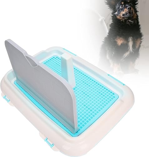 Miniatura 5 de Bandeja para orinal para cachorros, soporte de malla para perros pequeños y medianos, fácil de limpiar, pared para perros machos, ideal para