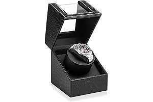 Automatic Single Watch Winder in Crocodile Leather | Japanese Motor
