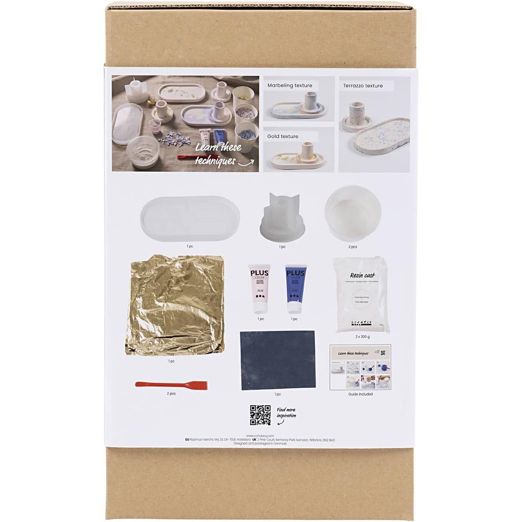 Starter Kreativ Set Gießharz / Harzgießen, Kerzenhalter und Tabletts