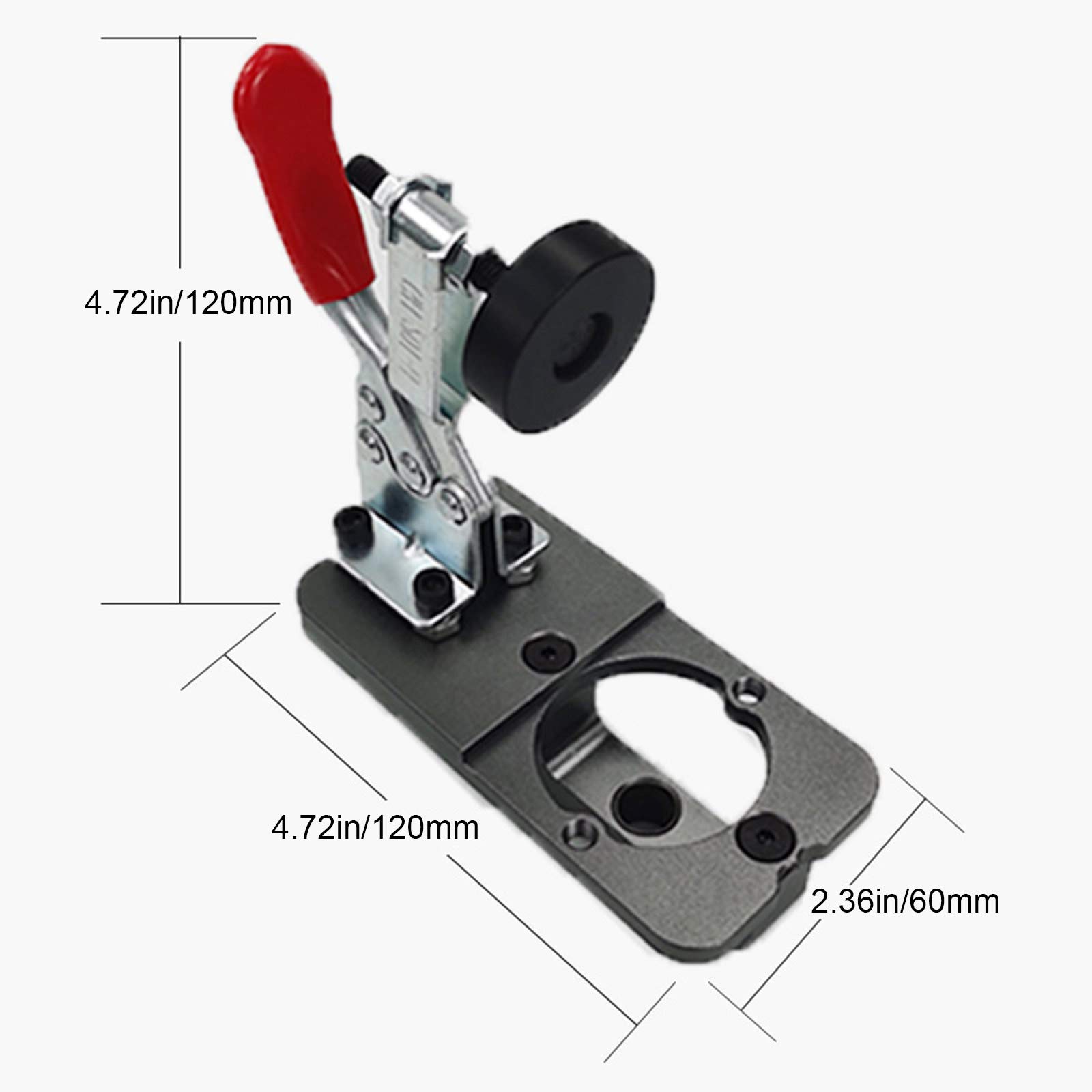 Dima per Cerniere da 35 mm, kit di guida per trapano con fresa per cerniera in lega di alluminio, apri fori per la lavorazione del legno per porta, armadio, guardaroba, mobili (Marrone)