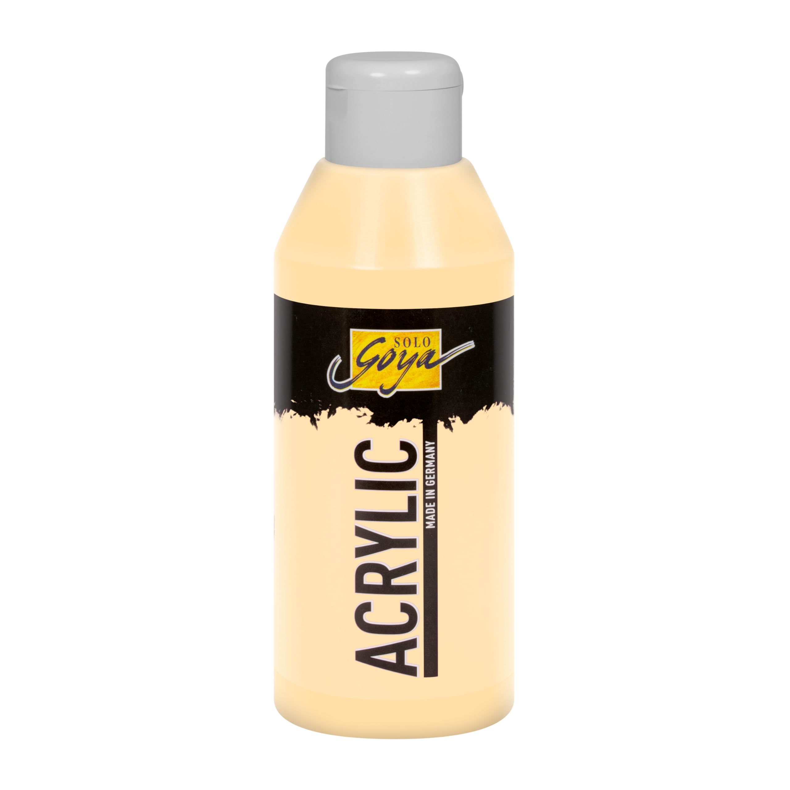 KREUL 84229 - Solo Goya Acrylic beige, 250 ml Flasche, cremige vielseitig einsetzbare Acrylfarbe in Studienqualität, auf Wasserbasis, schnell und matt trocknend, gut deckend, wasserfest